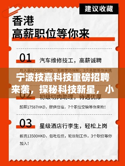 宁波技嘉科技重磅招聘来袭,探秘科技新星,小巷深处的职场机遇!