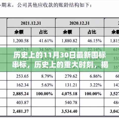 揭秘历史重大时刻,揭秘围标串标事件内幕,最新事件回顾(日期为11月30日)