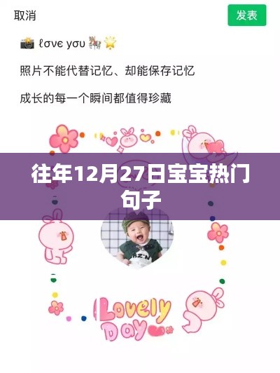 宝宝热门句子盘点,历年12月27日的温馨寄语